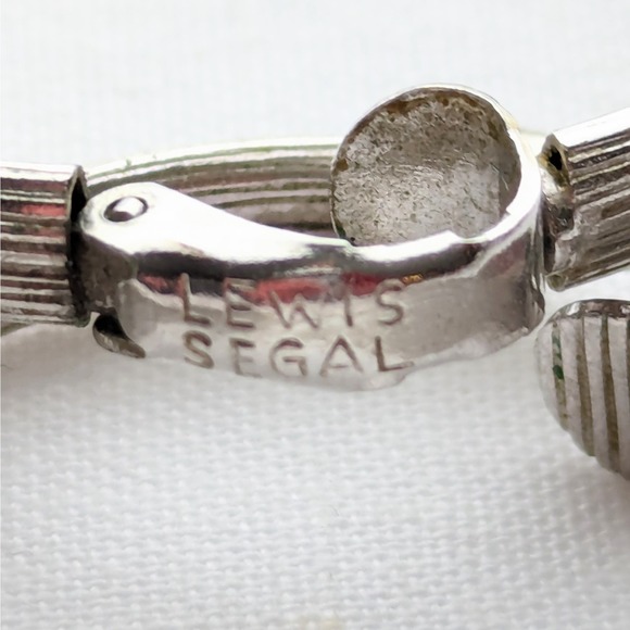 Vintage Lewis Segal Hoop Clip On Earrings - Picture 5 of 5